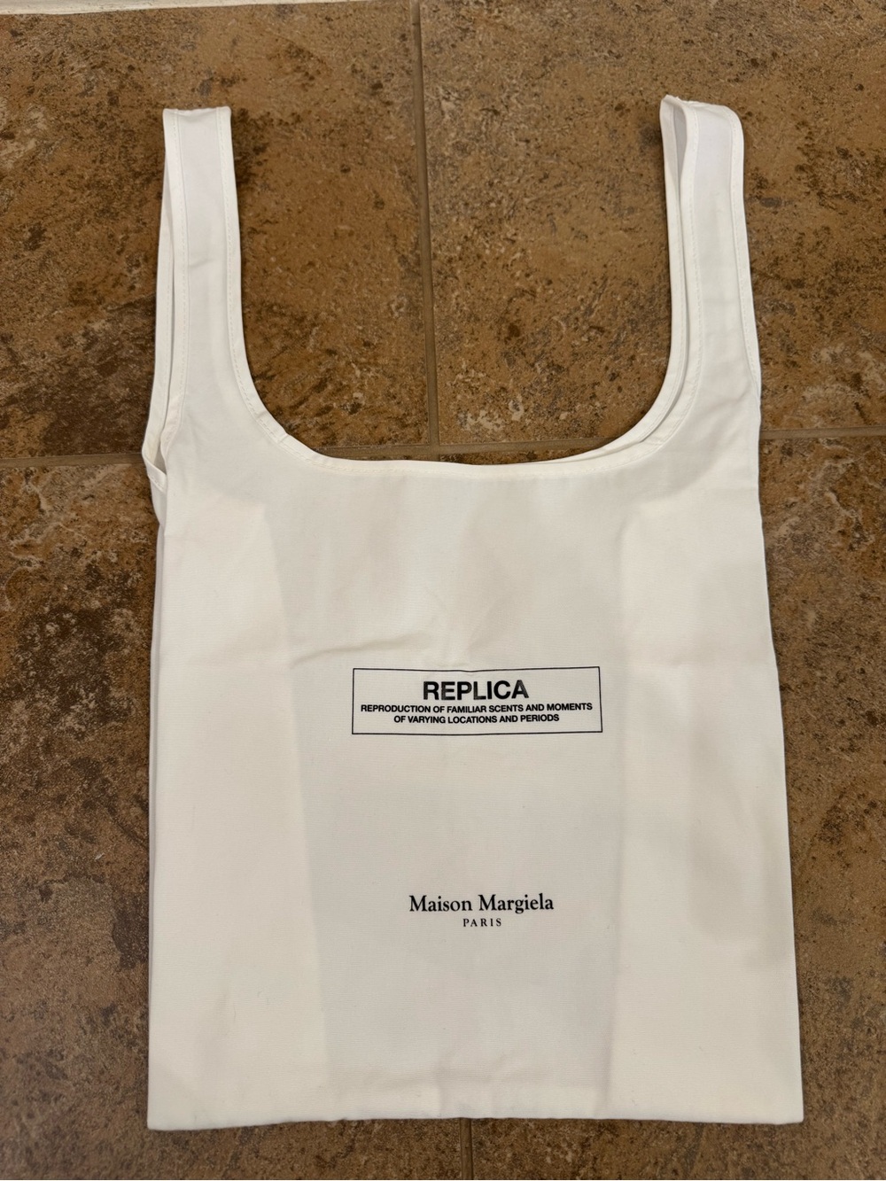 Maison Margiela Paris White “Replica” Shoulder Tote Bag